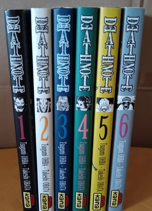 Mangas Death Note, T 1 à 6, état: Très bon état, 22,00 €, 23,80 € Protection acheteurs incluse