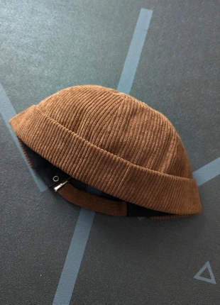 Dark brown Corduroy Docker Hat Sailor Cap - adjustable one size, brand: docker hat, condition: New without tags, size: One size, £10.00, £11.20 includes Buyer Protection Pro