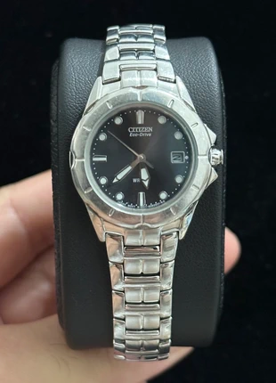 Citizen Eco-Drive WR100 E011 122. Date Just Silver Tone Womans Watch, brand: Citizen, condition: Good, size: One size, £69.00, £73.15 includes Buyer Protection Pro