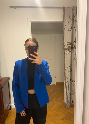 Blazer bleu électrique, brand: Zara, condition: New without tags, size: XS / 34 / 6, €14.00, €15.40 includes Buyer Protection
