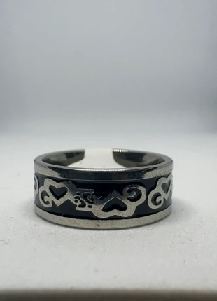 Bague acier inoxydable motif cœurs – Style Y2K / romantique / street soft 💘, état: Neuf sans étiquette, taille: 18,5 mm, 3,30 €, 4,17 € Protection acheteurs (Pro) incluse