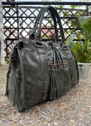 💼 Sac Pro & Étudiantes - Format A4 - Cuir Brossé Kaki Foncé - Made in Italy 🇮🇹, marke: The Genuine Leather, zustand: Sehr gut, 79,99 €, 84,69 € beinhaltet Vinted-Käuferschutz Pro