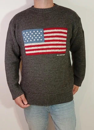 Pull vintage chevignon année 90 big flag grosse maille logo bordé taille L très bon état, brand: Chevignon, condition: Very good, size: L, €44.90, €47.85 includes Buyer Protection