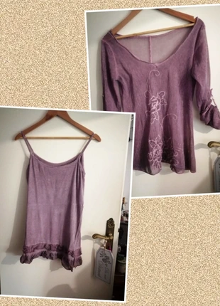 #Blouse avec débardeur taille 42 couleur vieux rose , état: Très bon état, taille: XL / 42 / 14, 7,00 €, 8,05 € Protection acheteurs incluse