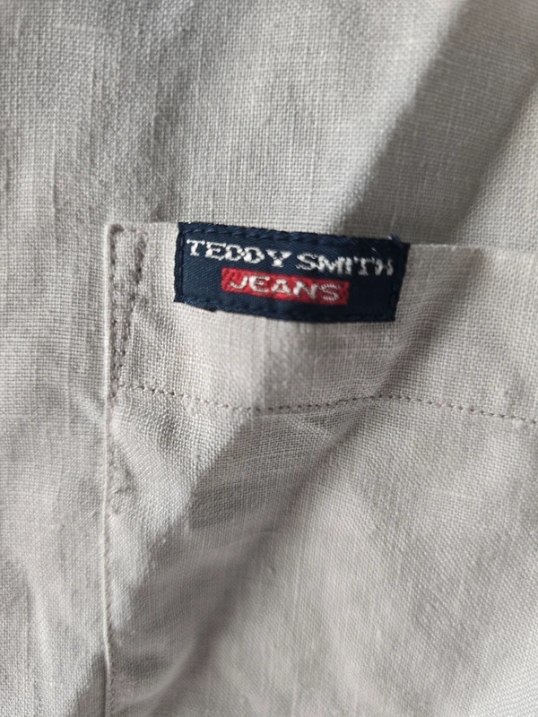 Chemise homme en lin Teddy Smith – Taille L – Beige - photo numéro 2