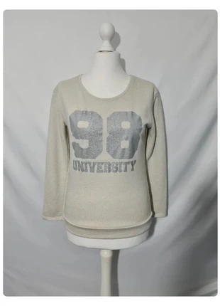Sweat beige pailleté Fashion Private Company T.42 “98 University”, marca: Fashion Private Company, estado: Muito bom, tamanho: XL / 42 / 14, €5.00, €5.95 inclui Proteção do Comprador Pro