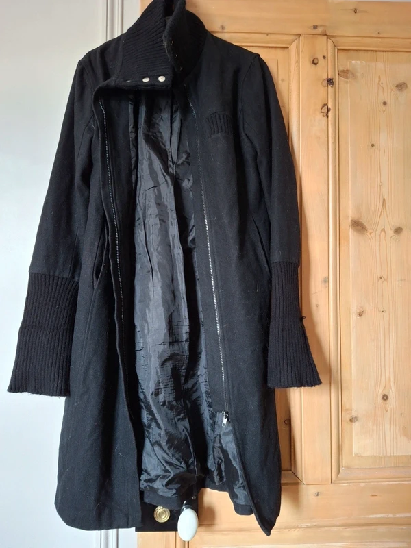 Manteau long noir femme Jennyfer