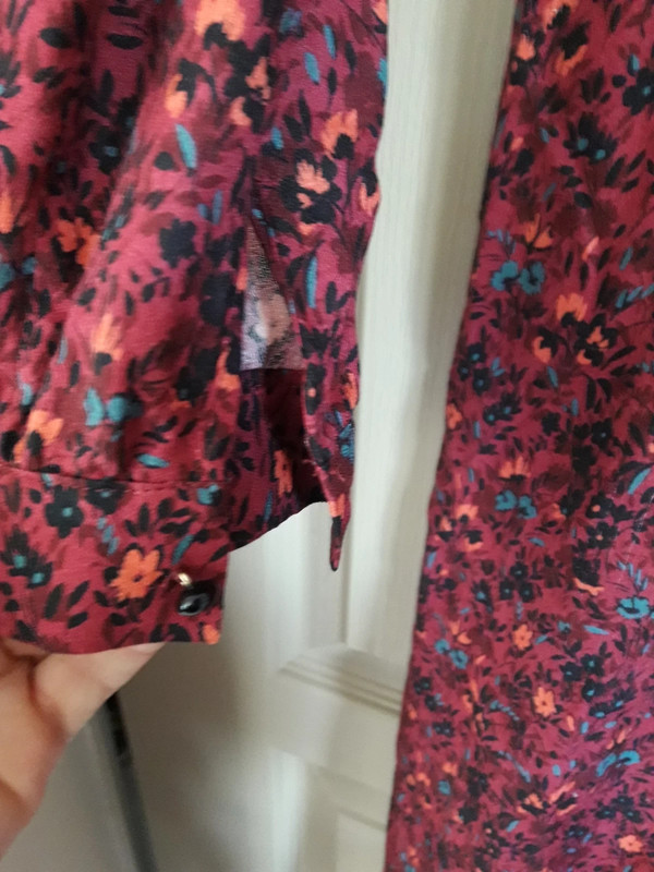 Robe Sezane Bordeaux fleurie t.34 Vinted