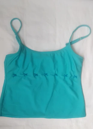 Haut maillot Tankini rétro bleu turquoise lacet Vintage années 90, marque: Vintage, état: Très bon état, taille: M / 38 / 10, 4,00 €, 4,90 € Protection acheteurs incluse