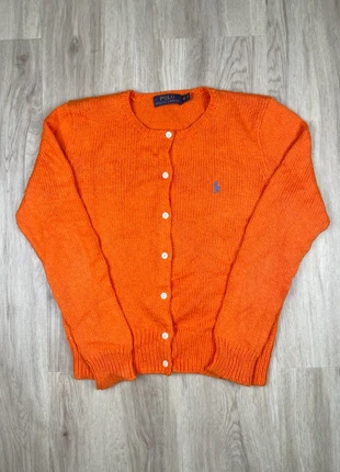 Gilet Cardigan à bouton - Polo Ralph Lauren - Taille M - Orange logo brodé, marca: Ralph Lauren, estado: Muy bueno, tamaño: M, 35,00 €, 37,45 € Protección al comprador incluida