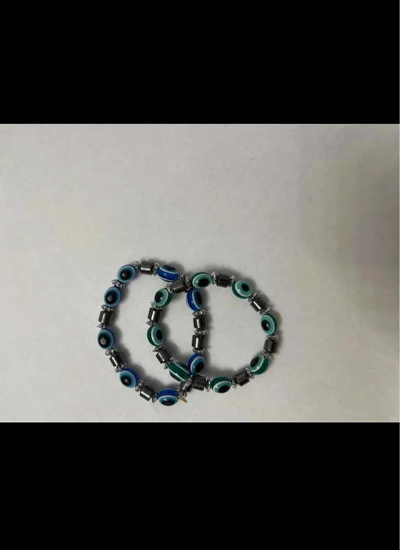 Green and blue evil eye bracelet 3