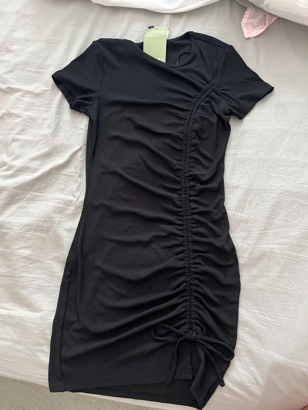 H M Black Ruched Side Dress Vinted