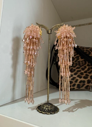 Pendientes cristal rosa empolvado y dorado cierre omega StyleMarMar completamente nuevo a estrenar, marque: stylemarmar, état: Neuf avec étiquette, 17,00 €, 18,55 € Protection acheteurs incluse