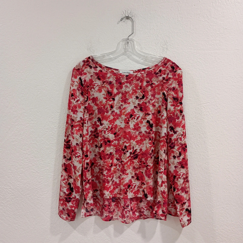 Calvin Klein Pink Floral Blouse 1