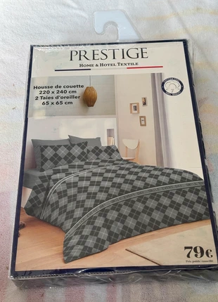 Housse de couette 220x240 cm + 2 taies – Prestige, marque: prestige, état: Neuf sans étiquette, taille: King Size (220-240 cm x 220-260 cm), 11,49 €, 12,76 € Protection acheteurs (Pro) incluse