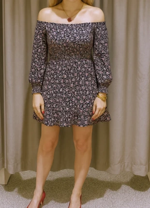 Robe Maje imprimé floral peut être portée avec manches ou épaules nues T1/36, marque: Maje, état: Très bon état, taille: S / 36 / 8, 28,00 €, 30,10 € Protection acheteurs incluse