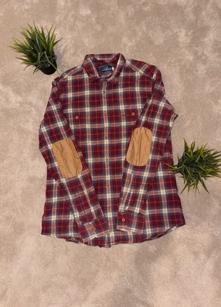 Burgundy, Blue & Cream Plaid Button-Down Shirt, brand: Topman, condition: Very good, size: M, £3.00, £3.85 includes Buyer Protection