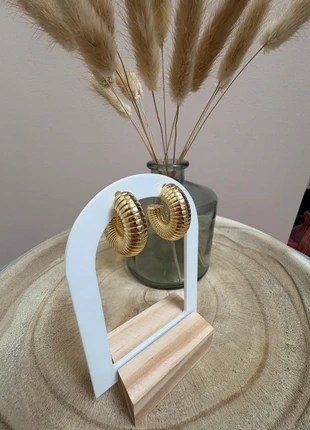 Boucles d’oreilles torsadées – effet spirale vintage acier, brand: Easy Clothes, condizioni: Nuovo con cartellino, €4.90, €5.85 include la Protezione acquisti