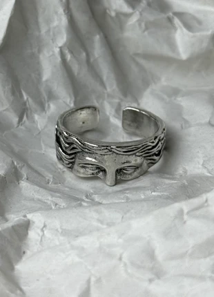 Bague visage vintage en acier inoxydable, marque: CHROME, état: Très bon état, taille: Ajustable, 10,00 €, 11,20 € Protection acheteurs incluse