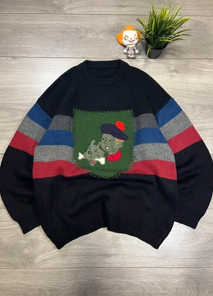 Maglione Vintage “Tintin & Milù” Wool Knitted Sweater🇮🇹, marke: Vintage Dressing, zustand: Sehr gut, größe: L, 39,00 €, 41,65 € inklusive Vinted-Käuferschutz