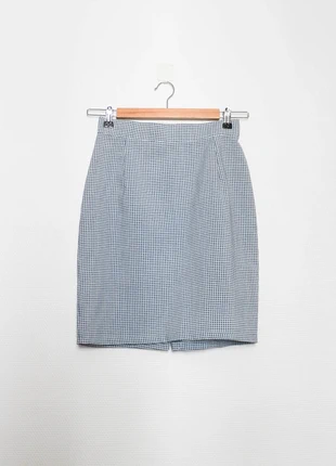 Vintage gingham skirt | Jupe vintage motif vichy bleu et blanc, marque: Vintage, état: Très bon état, taille: XS / 34 / 6, 8,00 €, 9,10 € Protection acheteurs (Pro) incluse