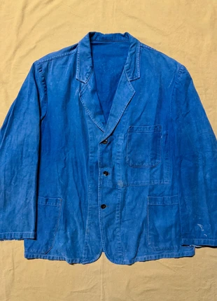 Veste bleu de travail ancienne 40’s, marque: ancien, état: Bon état, taille: M, 130,00 €, 137,20 € Protection acheteurs incluse