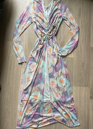 Robe / Haut longue tie & dye – Esprit bohème chic façon Euphoria meets Mamma Mia, marque: Vintage Dressing, état: Très bon état, taille: XS / 34 / 6, 5,00 €, 5,95 € Protection acheteurs incluse