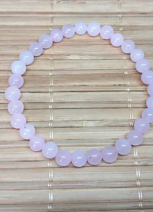 Bracelet en perles de pierres naturelles 6 mm polies Quartz rose, zustand: Neu, 1,60 €, 2,38 € beinhaltet Vinted-Käuferschutz Pro