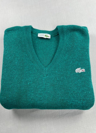 Pull à col V pour femme en laine Lacoste taille 3 vert en très bon état, brand: Lacoste, condition: Very good, size: S / 36 / 8, 32.00 €, 34.30 € includes Buyer Protection