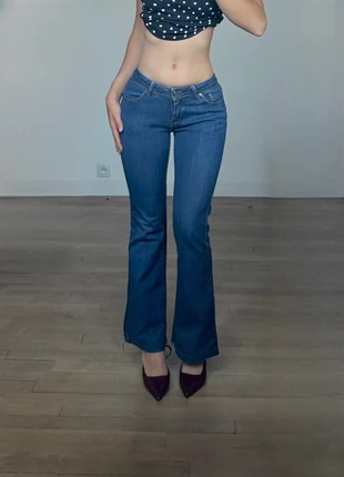 Jeans évasé taille basse, bootcut bleu marine vintage y2k, brand: Vintage Dressing, condition: Very good, size: XS / 34 / 6, €16.00, €17.50 includes Buyer Protection