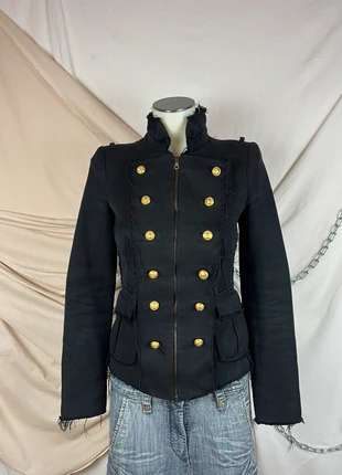 Unstructured jacket with parallel golden buttons in a Napoleonic style, featuring a zipper, marca: Avant Garde, estado: Muito bom, tamanho: XS / 34 / 6, €58.00, €61.60 inclui Proteção do Comprador Pro