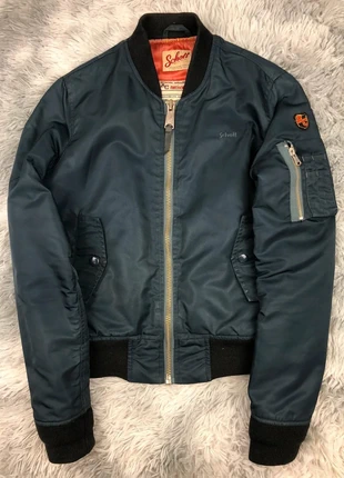 Veste Blouson Jacket Flyers American Collège Bleu Marine Schott Taille S/XS Excellent Etat, merk: Schott, staat: Heel goed, maat: S, € 75,00, € 79,45 inclusief Kopersbescherming