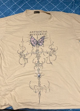 Hand Painted Butterfly Cybersigilism Tshirt, brand: hand made, condition: Very good, size: XXL / UK 24-26, £12.00, £13.30 includes Buyer Protection