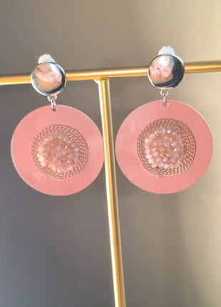 Boucles D'oreilles Argentées Rose à  Clips, condition: New with tags, €4.00, €4.90 includes Buyer Protection Pro