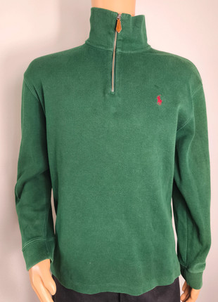 Pull demi zip Polo Ralph Lauren vintage col camionneur vert sapin taille XL, brand: Ralph Lauren, condition: Very good, size: XL, 39.99 €, 42.69 € includes Buyer Protection