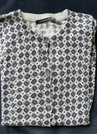 Cardigan maille fine coton imprimé, marque: Monoprix Femme, état: Très bon état, taille: S / 36 / 8, 15,00 €, 16,45 € Protection acheteurs incluse