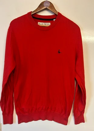 Jack Wills Men’s Red Round Neck Cotton & Cashmere Sweatshirt & Logo Size Large, brand: Jack Wills, condition: Good, size: L, £8.50, £9.63 includes Buyer Protection Pro