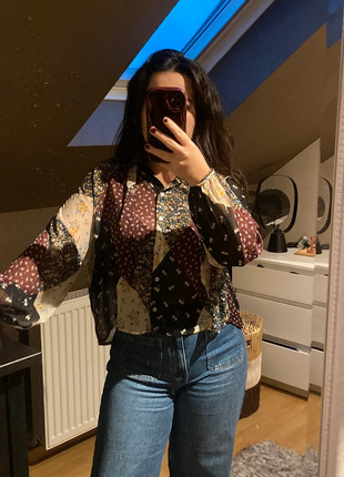 Blouse à motif, marque: Stradivarius, état: Très bon état, taille: S / 36 / 8, 4,00 €, 4,90 € Protection acheteurs incluse