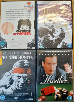 4 Classic Movie DVDs - Dog Day Afternoon, Its a Wonderful Life, The Deer Hunter and Hustler, condition: Very good, €6.00, €7.00 includes Buyer Protection