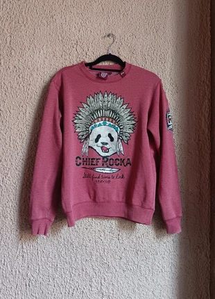 Sweat shirt crewneck rouge chiné LRG taille S streetwear panda moletonné chaud hiver, marca: LRG, estado: Muy bueno, tamaño: S, 8,00 €, 9,10 € Protección al comprador incluida