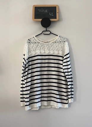 Pull marinière Promod taille XL, marca: Promod, estado: Muito bom, tamanho: XL / 42 / 14, €5.00, €5.95 inclui Proteção do Comprador