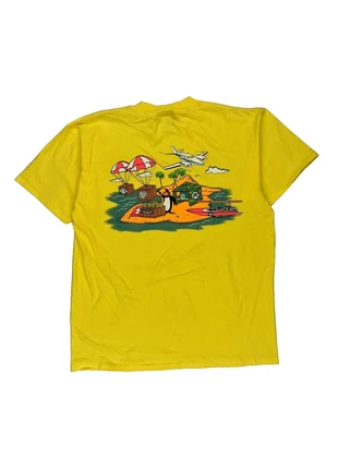 Oneita Single Stitch T-Shirt - Xl Yellow Cotton, brand: Oneita, condition: Good, size: XL, £21.99, £23.79 includes Buyer Protection Pro
