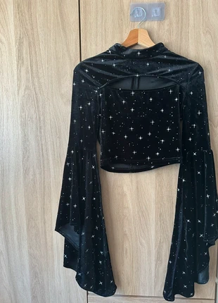 velvet cropped bell sleeves, marque: Cider, état: Bon état, taille: S / 36 / 8, 18,00 €, 19,60 € Protection acheteurs incluse