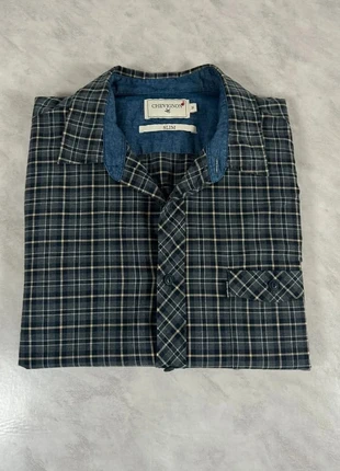 Chemise Chevignon slim fit homme M – Carreaux bleu/gris, col chambray style casual chic Code 296N, marke: Chevignon, zustand: Sehr gut, größe: M, 24,00 €, 25,90 € beinhaltet Vinted-Käuferschutz Pro
