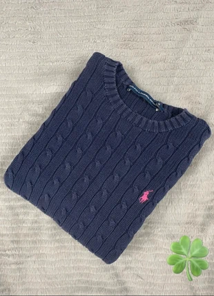 Pull torsadé / pull tressé / pull en maille Ralph Lauren bleu marine taille M femme, brand: Ralph Lauren, condition: Very good, size: M / 38 / 10, €60.00, €63.70 includes Buyer Protection