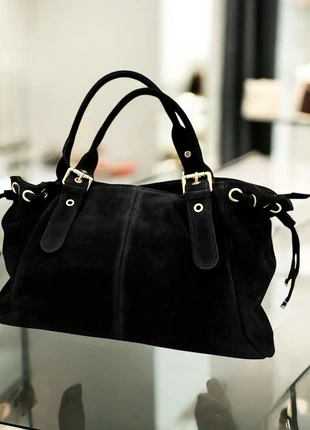 Sac étudiant louisa lee en daim 100 % noir, brand: louisa lee italy, condition: New with tags, €89.99, €95.19 includes Buyer Protection Pro