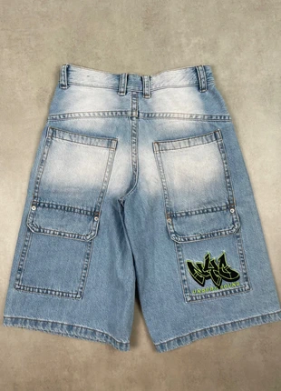 Short en jean large baggy jort oversize brodé JNCO vintage dressing Y2K rétro fashion denim, marque: JNCO, état: Très bon état, taille: W28 | FR 38, 24,90 €, 26,85 € Protection acheteurs incluse