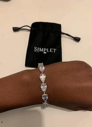 Bracelet strass goutte argenté – soirée, marque: Venus, état: Neuf sans étiquette, 6,50 €, 7,53 € Protection acheteurs incluse