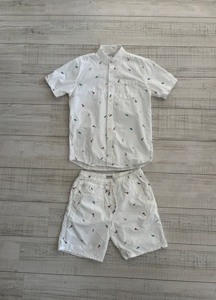 ONTOUR matching set – overhemd + korte broek – maat M, merk: ONTOUR, staat: Heel goed, maat: M, € 35,00, € 37,45 inclusief Kopersbescherming