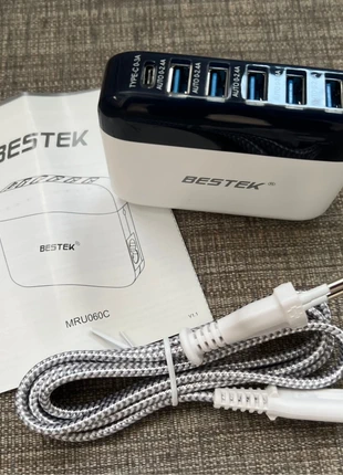 Chargeur secteur USB 6 ports (5 ports USB + 1 port Type C) Bestek 40W, brand: Bestek, condition: New with tags, €16.00, €17.50 includes Buyer Protection